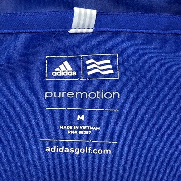 Adidas Puremotion Dalhousie Golf Course Shirt Long Sleeve Medium Blue Pullover - Picture 5 of 12